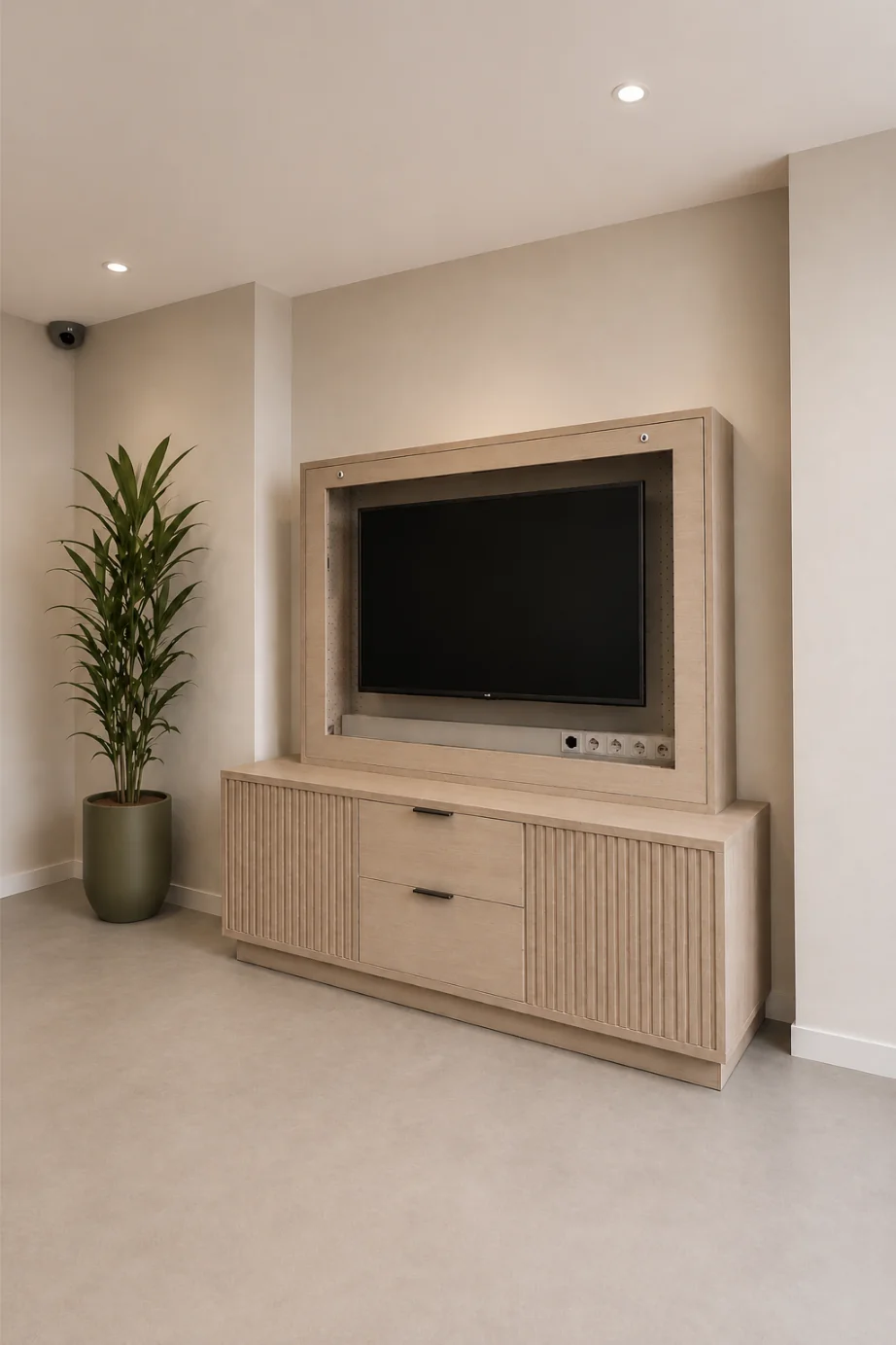 Maatwerk tv-ombouw met kast